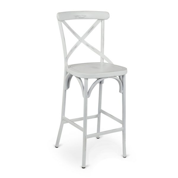 Taburete crossback blanca