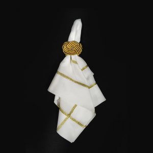 Servilleta lino cordon oro